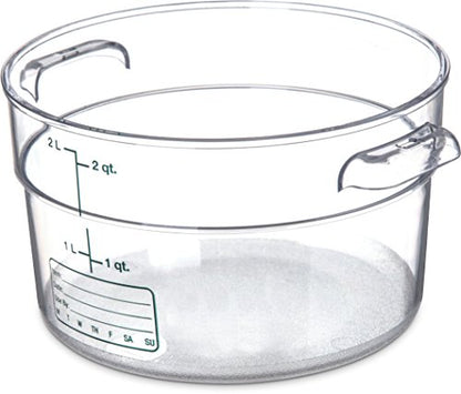  1076607 StorPlus Polycarbonate Round Food Storage Container, 8 Quart, Clear