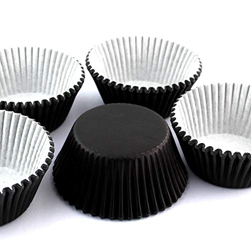  Standard Size Cupcake Liners Halloween Party Baking Cups 100 Pcs (Black)