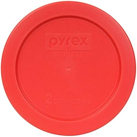 Pyrex 7200-PC 2-Cup Lawn Green Plastic Food Storage Lid, Made In USA - 2 Pack
