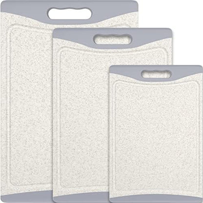  Xtra Large Cutting Boards, Plastic Cutting Boards For Kitchen (Set Of 3), Dark Grey