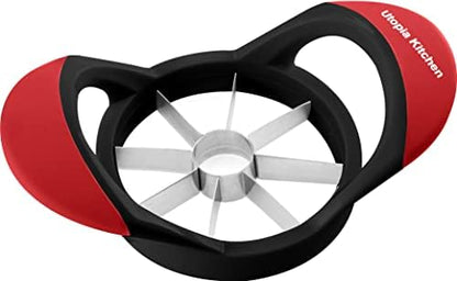  - Apple Corer And Slicer- Fruit Cutter - Apple Divider - Wedger - Stainless Steel Slicer For Fruits - Vegetables- Ergonomic Handle- Easy Grip- 8 Sharp Blade & Slices (Green)