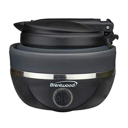  Appliances KT-1508BK .85-Quart Dual-Voltage Collapsible-Travel Kettle (Black), 0.85Q