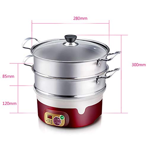  HYDZQ 304 Stainless Steel Slow Cooker Food Steamer Pot Food Warmer Electric Steamer Food Warmer