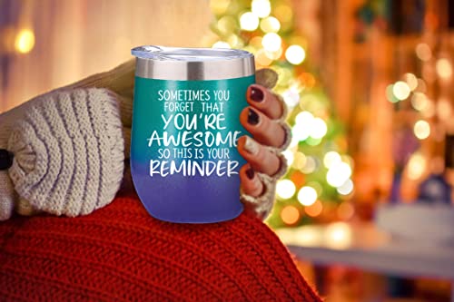  Birthday Gifts For Women/Men, Thank You Gifts, Funny Birthday Cup Inspirational Gifts, Insulated Best Birthday Box Present For Wine Lover Christmas Gift For Women, Sister, Girlfriend, Friend, Coworker