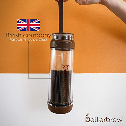  Travel French Press Coffee Maker | Portable Insulated Coffee Press With Plunger For Travel, Commuting And Outdoors | Borosilicate Glass Cup For Proper Coffee To Go! (15 Oz)…