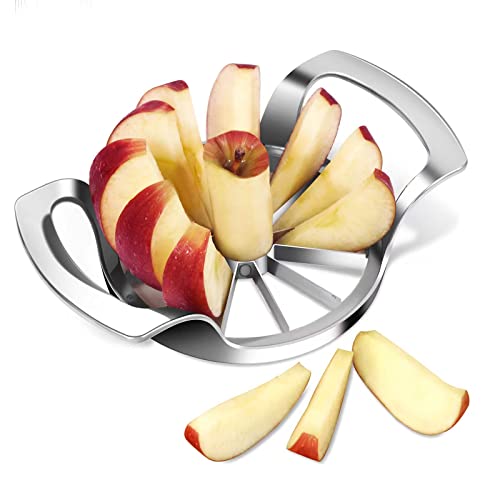  Apple Slicer,12-Blade Extra Large Apple Corer,Easy To Use, Time-Saving, Heavy Duty Stainless Steel Apple Cutter And Divider