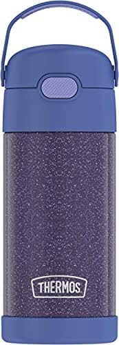 Thermos FUNTAINER 12 Ounce Stainless Steel Vacuum Insulated Kids Straw Bottle, Space