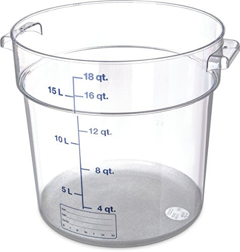  1076607 StorPlus Polycarbonate Round Food Storage Container, 8 Quart, Clear