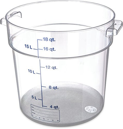  1076607 StorPlus Polycarbonate Round Food Storage Container, 8 Quart, Clear