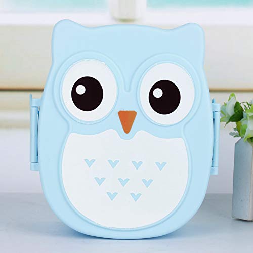  Plastic Portable Cartoon, Owl Lunch Container Box Food Safe Microwave Storage