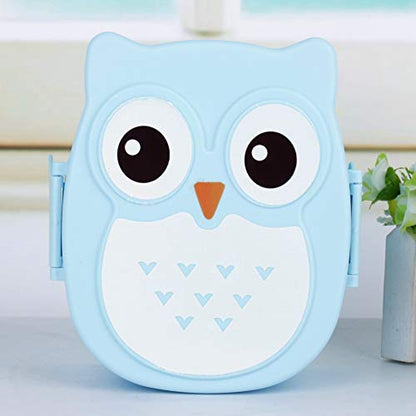  Plastic Portable Cartoon, Owl Lunch Container Box Food Safe Microwave Storage