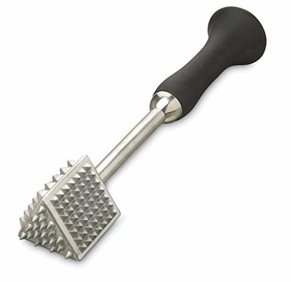  Amco Houseworks 4-in-1 Metal Meat Tenderiser Mallet, 23 Cm (9"), 4.5 X 4.5 X 26 Cm, Silver