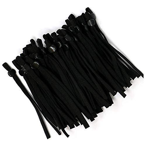  LaLaBand 100 Pcs Sewing Elastic Band Cord With Adjustable Buckle Elastic Thread Rope For DIY Crafts Earloop Lanyard Earmuff Rope Jewelry Clothes Garment Mask Making Supplies