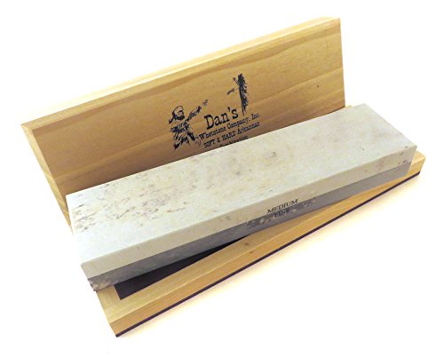  Genuine Arkansas Combination Soft (Medium) And Hard (Fine) Knife Sharpening Bench Stone Whetstone 8" X 2" X 1" In Wood Box MFC-8-C