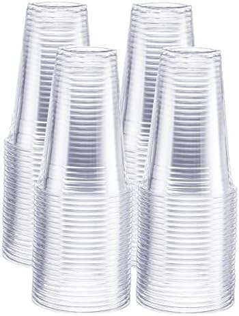  [100 Pack - 16 Oz.] Crystal Clear PET Plastic Cups