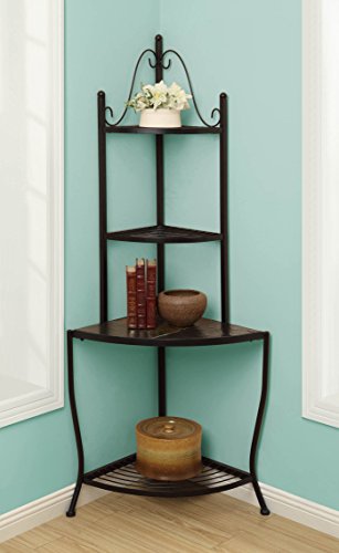  4D Concepts Corner Baker's Rack With Slate Top, Metal/Slate