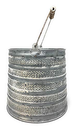  Embossed Metal Bucket Large Utensil Holder Organizer