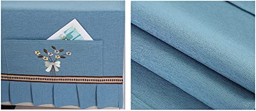  Microwave Oven Cover,Microwave Oven Protector,Microwave Oven Cover Protector, Cotton Linen Microwave Oven With Side Storage Pockets, Washable-Grey (Color : Grey) (Color : Blue)
