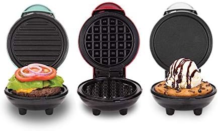 Dash Mini Maker Waffle Maker + Griddle, 2-Pack Griddle + Waffle Iron - Aqua