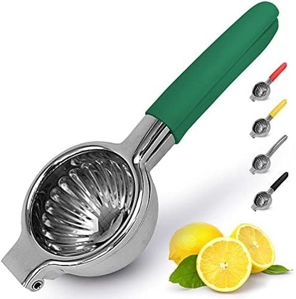  Lemon Squeezer Stainless Steel With Premium Heavy Duty Solid Metal Squeezer Bowl And Food Grade Silicone Handles - Large Manual Citrus Press Juicer And Lime Squeezer Stainless Steel