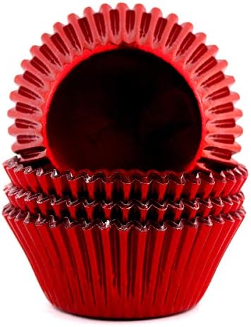  Foil Metallic Cupcake Liners Standard Baking Cups 100 Pcs (Navy Blue)