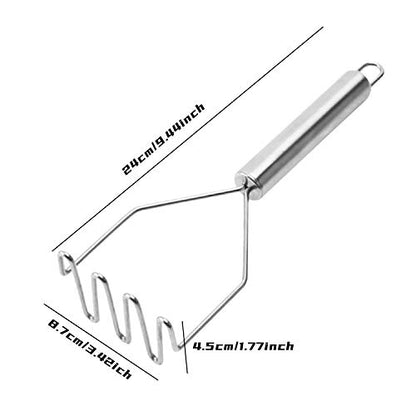  Potato Masher, Stainless Steel Masher For Kichen Tool, Convenient For Making Guacamole, Egg Salad,Mashed Potato, Easy To Clean And Use