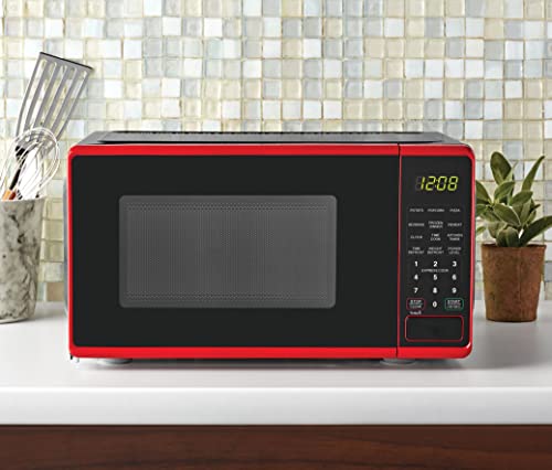  0.7 Cu. Ft. Countertop Microwave Oven, 700 Watts, Red