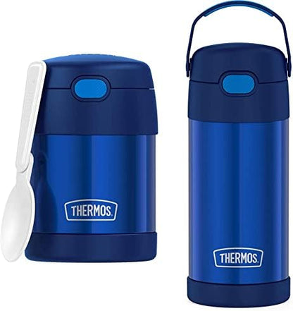 Thermos FUNTAINER 12 Ounce Stainless Steel Vacuum Insulated Kids Straw Bottle, Space