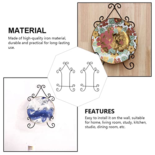  YARNOW 4 Pcs Plate Hangers Plate Holder For Wall Artwork Display Support Canvas Painting Holder Rack Artwork Wall