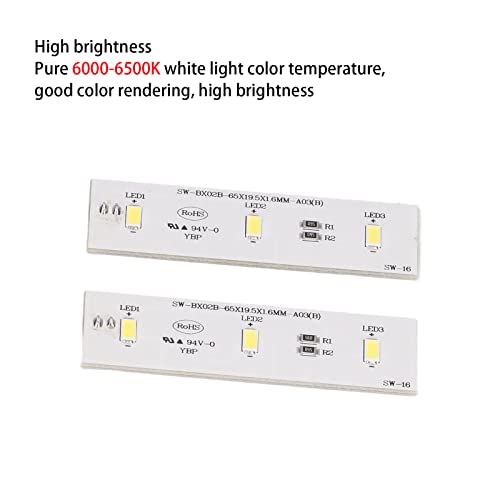  2Pcs Freezer Led Light Strip Bar Electronic Components Dc12V Freezer Cooler Fridge Refrigerator Led Light Strip Bar For Sw Bx02B Dc 12V