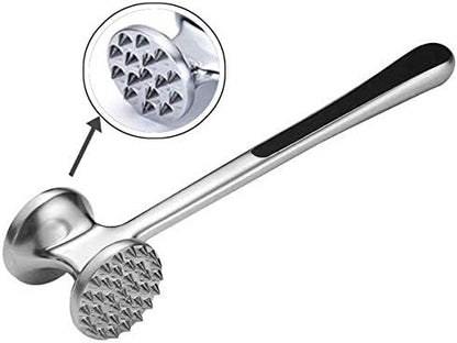  Meat Tenderizer Stainless Steel 304 Hammer Mallet Tool 9" Length Dual-spiked-sided Tenderizers Softener For Tenderizing Steak, Beef, Chicken, Lamb And Minced Meat