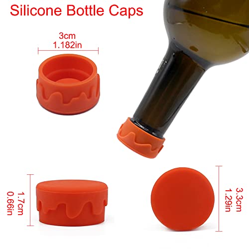  8PCS Wine Stoppers, Reusable Silicone Wine Corks, Silicone Wine Bottle Stopper, Glass Corks Beverages Beer Champagne Bottles For Corks To Keep Wine Fresh
