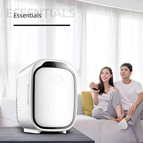  Portable Small Fridger- 6 Liter Compact Cooler Warmer Mini Fridge - Great For Bedroom, Office, Car, Dorm .Portable Makeup Skincare Fridge -The Best Choose In Summer (Black)