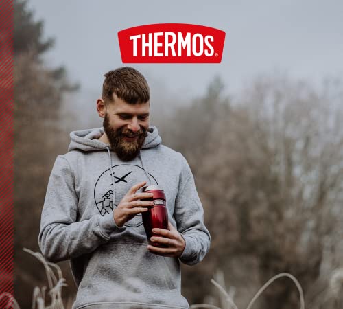 Thermos 4002.248.047 Flask 0.47 Litre Stainless King Flask, Cranberry, 8,4x8,4x19,8 Cm