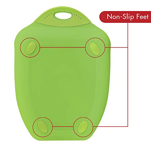  Chop & Scoop Cutting Board, 9.5 By 13 Inches, Solid Green