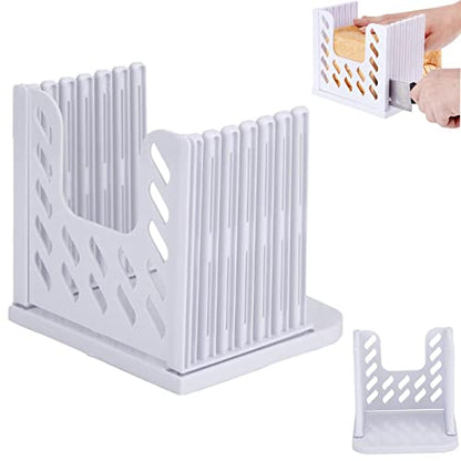 GENERIC Adjustable Toast Slicer Toast Cutting For Bread,Toast Slicing Machine Plastic Bread Slicer For Homemade Bread Slicer Loaf For Slicing (2pcs)