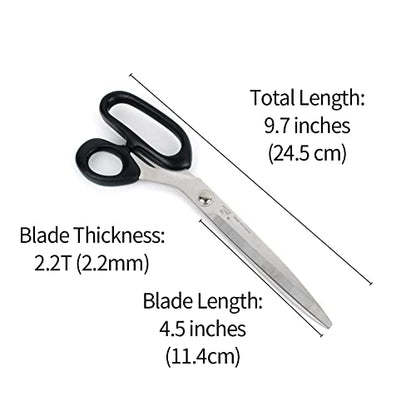 Korean Heavy Duty Kitchen Shears, Multipurpose Durable Scissors For Cutting Ribs, Pork, And Beef With Serrated Blade, Dishwasher Safe