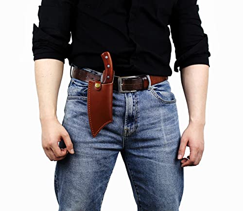  Original Kitchen Knife Cleaver/Boning Knives Forged Multipurpose Grilling Knife Carbon Steel With Leather Sheath