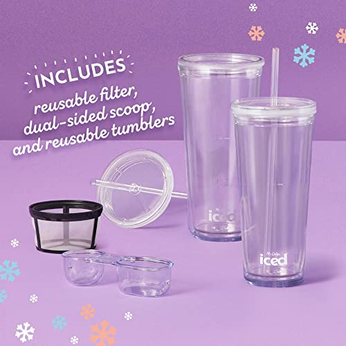 Mr. Coffee® Single-Serve 3-in-1 Iced And Hot Coffee And Tea Maker And Blender With Reusable Filter, Scoop, Recipe Book, 2 Tumblers, Lids And Straws