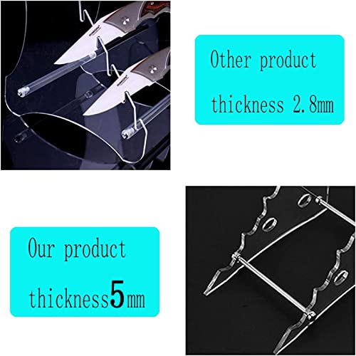  2 Stand Black Knife Display Stand Arcylic (9.8×3.8 In),Fold