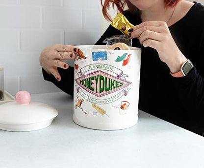 Harry Potter Honeydukes Sweets 10-Inch Ceramic Cookie Jar | Food Storage Jar For Candy, Spice | Flour And Sugar Containers With Lids, Home & Kitchen Canisters For Counter Top, Housewarming Gifts