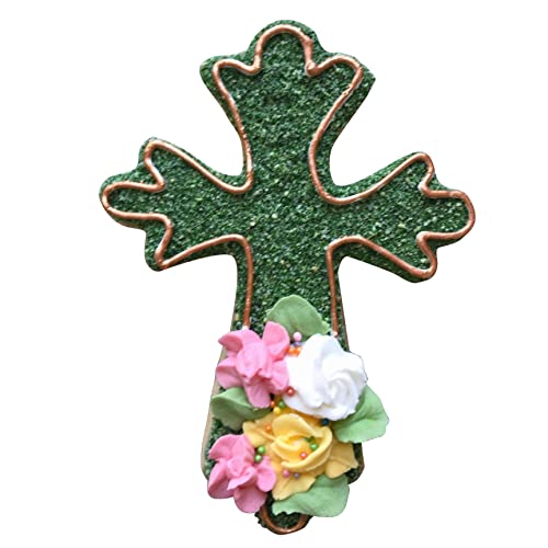  Large Fancy Cross Cookie Cutter Christian Baptism Fondant Biscuit Cutter - 3.3 X 4.4 Inches - Stainless Steel