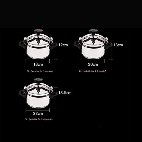  Stainless Steel Pressure Cooker With Easy Lock Lid,Multi-Function Electric Pressure Cooker Sauté, Steam And Rice Smart Cooking Presets (Size : 3L) (4L) (5L)