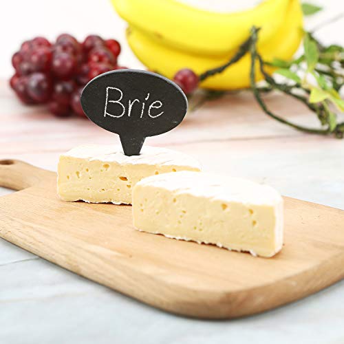  7 Pack, Slate Cheese Markers With Chalk, Party Food Labels And Signs By Crystal Lemon
