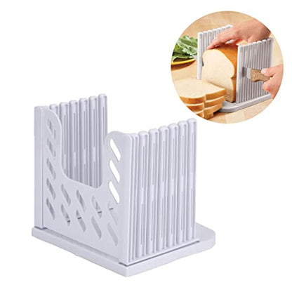 GENERIC Adjustable Toast Slicer Toast Cutting For Bread,Toast Slicing Machine Plastic Bread Slicer For Homemade Bread Slicer Loaf For Slicing (2pcs)