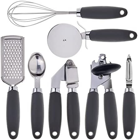  Ith COLOR 7 Pc Kitchen Gadget Set Copper Coated Stainless Steel Utensils With Soft Touch White Handles