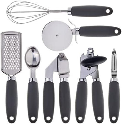  Ith COLOR 7 Pc Kitchen Gadget Set Copper Coated Stainless Steel Utensils With Soft Touch White Handles