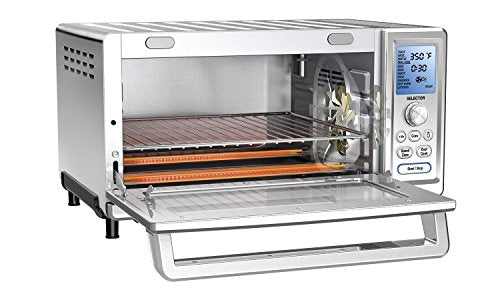 Cuisinart TOB-260N1 Chef's Convection Toaster Oven, 20.87"(L) X 16.93"(W) X 11.42"(H), Stainless Steel & ANS-TOA2528 Non-Stick Airfryer Basket