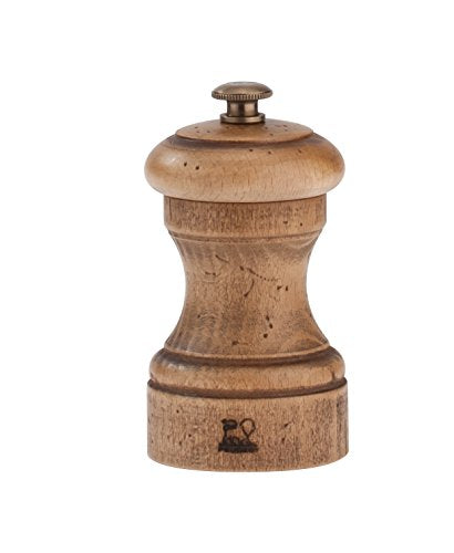 Peugeot 30940 Bistro Antique Distressed Beechwood Salt Mill, 4 Inch, 3,94in, Natural