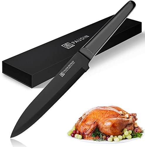  Carving Knife Razor Sharp Slicing Knife, 8 Inch Sushi Knife, High Carbon Stainless Steel Sashimi Knife With Ergonomic Handle For Carving Turkey Cutting Meats, Vegetables And Fruits